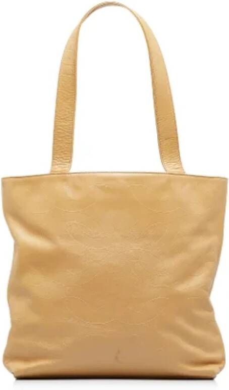 Chanel Vintage Pre-owned Leather totes Bruin Dames