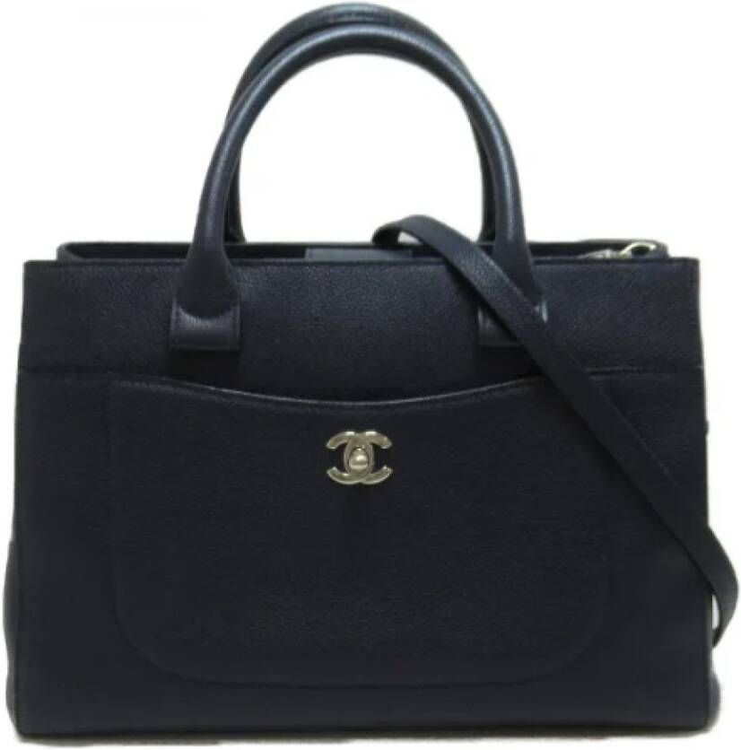 Chanel Vintage Pre-owned Leather totes Zwart Dames