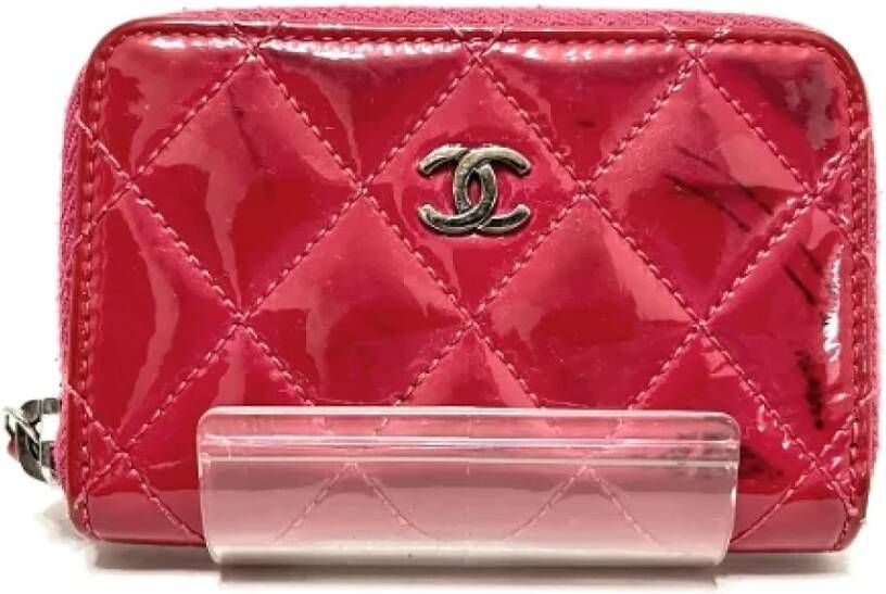 Chanel Vintage Pre-owned Leather wallets Roze Dames