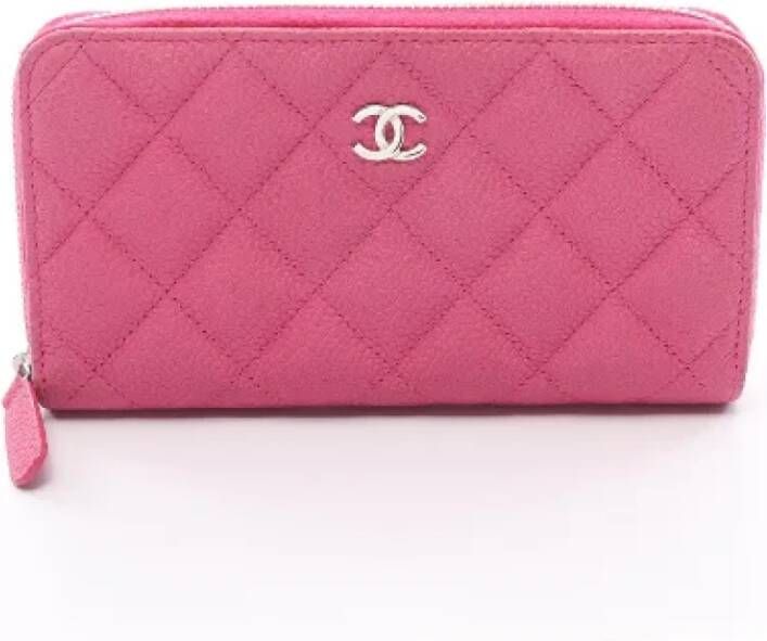 Chanel Vintage Pre-owned Leather wallets Roze Dames