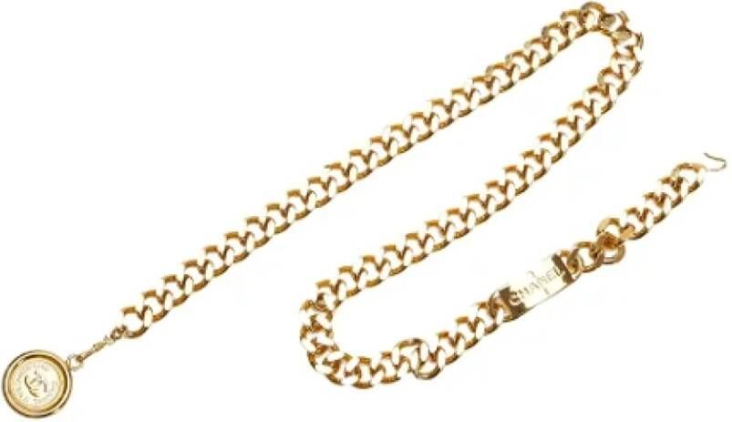 Chanel Vintage Pre-owned Metal belts Geel Dames