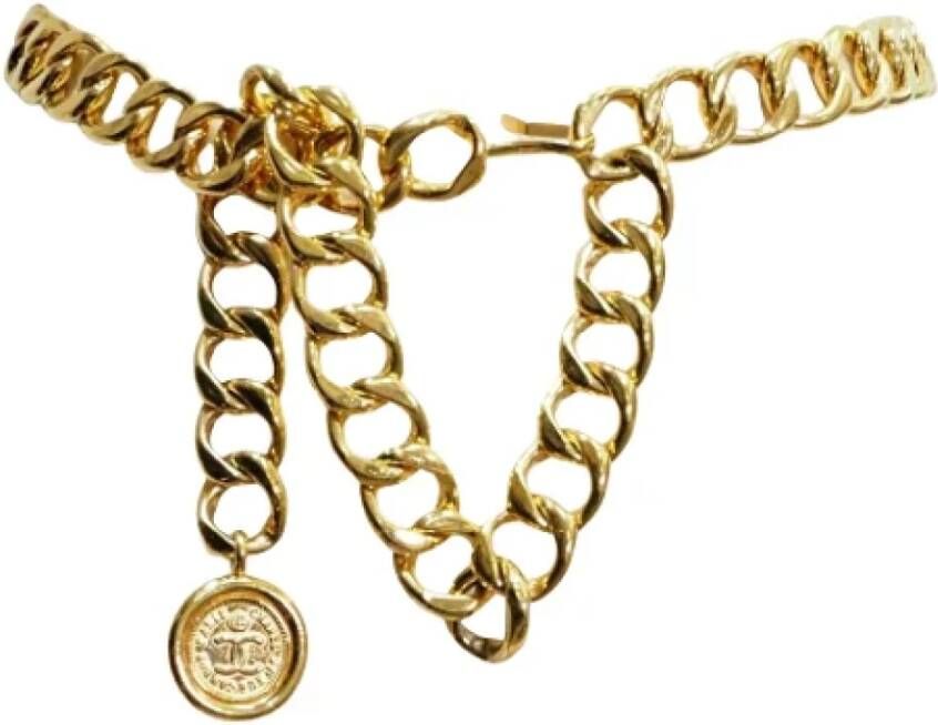Chanel Vintage Pre-owned Metal belts Geel Dames