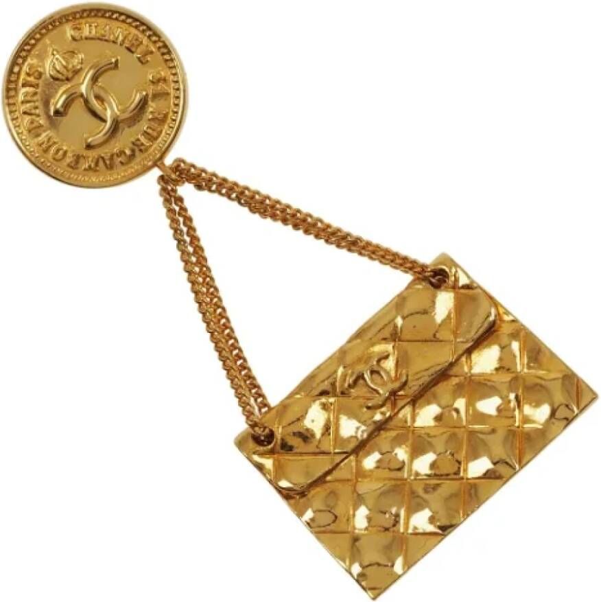 Chanel Vintage Pre-owned Metal chanel-jewelry Yellow Dames