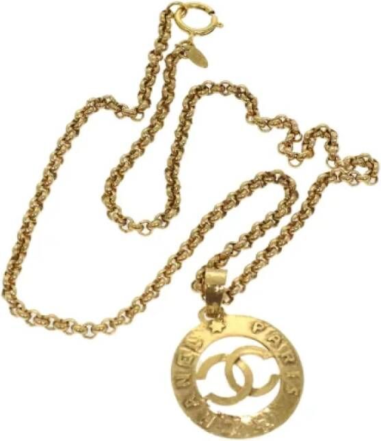 Chanel Vintage Pre-owned Metal chanel-jewelry Yellow Dames