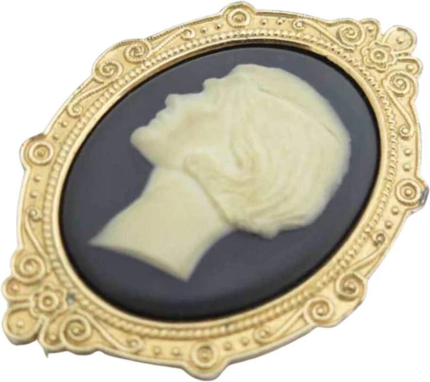 Chanel Vintage Pre-owned Metal chanel-jewelry Zwart Dames