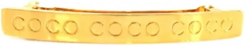 Chanel Vintage Pre-owned Metal hair-accessories Yellow Dames