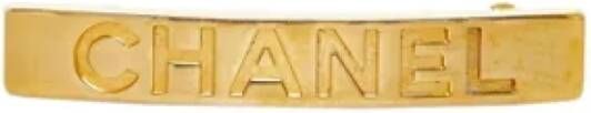 Chanel Vintage Pre-owned Metal hair-accessories Yellow Dames