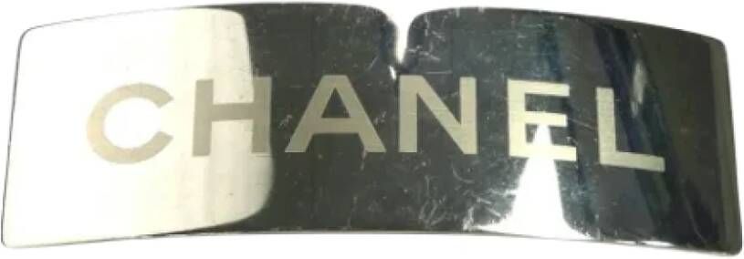 Chanel Vintage Pre-owned Metal hair-accessories Grijs Dames