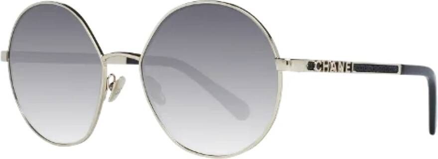 Chanel Vintage Pre-owned Metal sunglasses Geel Dames