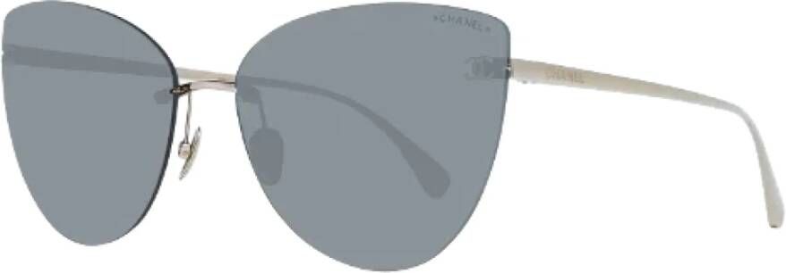 Chanel Vintage Pre-owned Metal sunglasses Geel Dames
