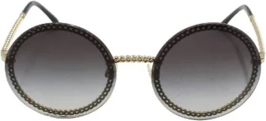 Chanel Vintage Pre-owned Metal sunglasses Grijs Dames