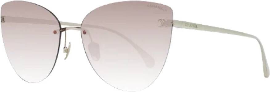 Chanel Vintage Pre-owned Plastic sunglasses Geel Dames