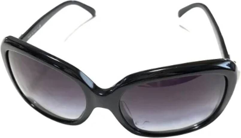 Chanel Vintage Pre-owned Plastic sunglasses Zwart Dames