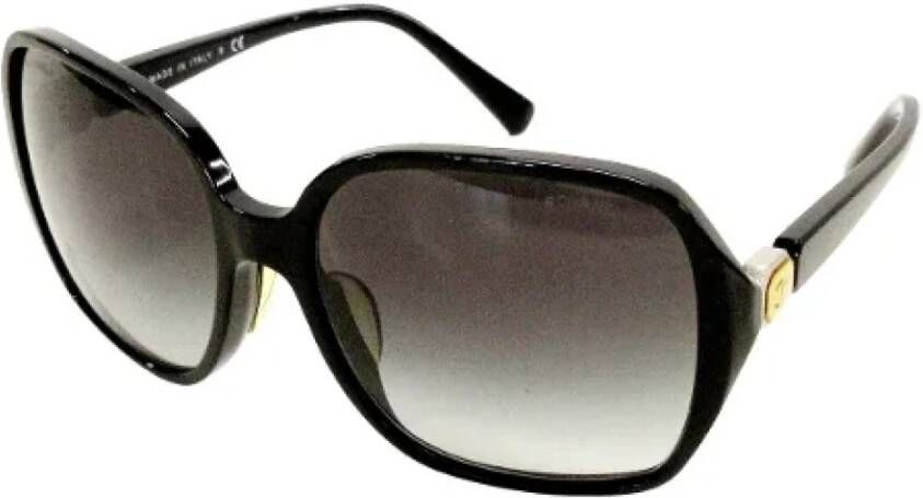 Chanel Vintage Pre-owned Plastic sunglasses Zwart Dames