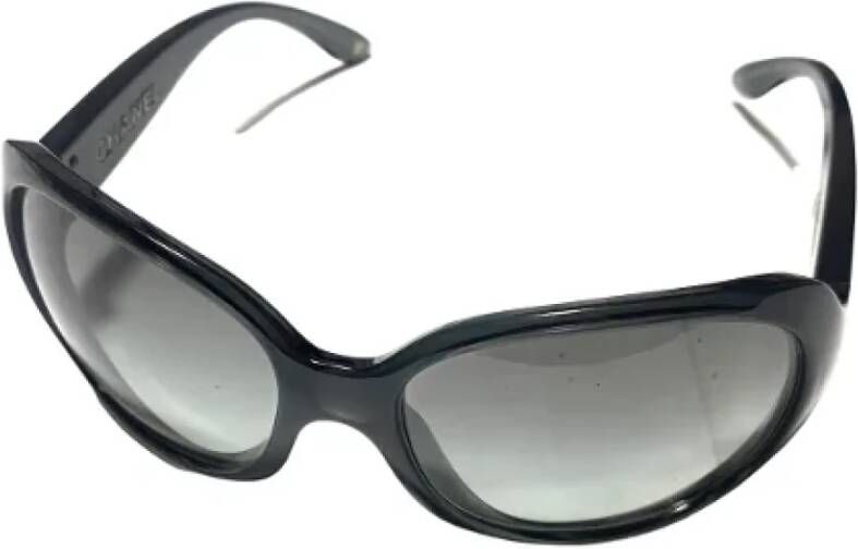 Chanel Vintage Pre-owned Plastic sunglasses Zwart Dames