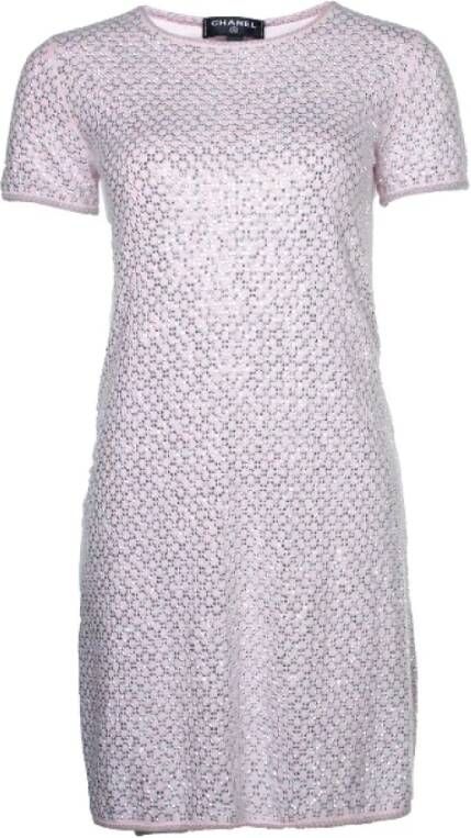 Chanel Vintage Pre-owned Silk dresses Roze Dames