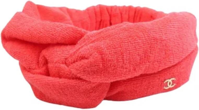 Chanel Vintage Pre-owned Silk hair-accessories Rood Dames