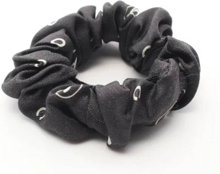 Chanel Vintage Pre-owned Silk hair-accessories Zwart Dames