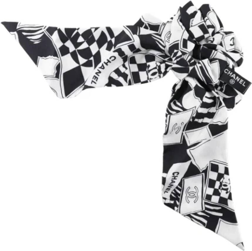 Chanel Vintage Pre-owned Silk hair-accessories Zwart Dames