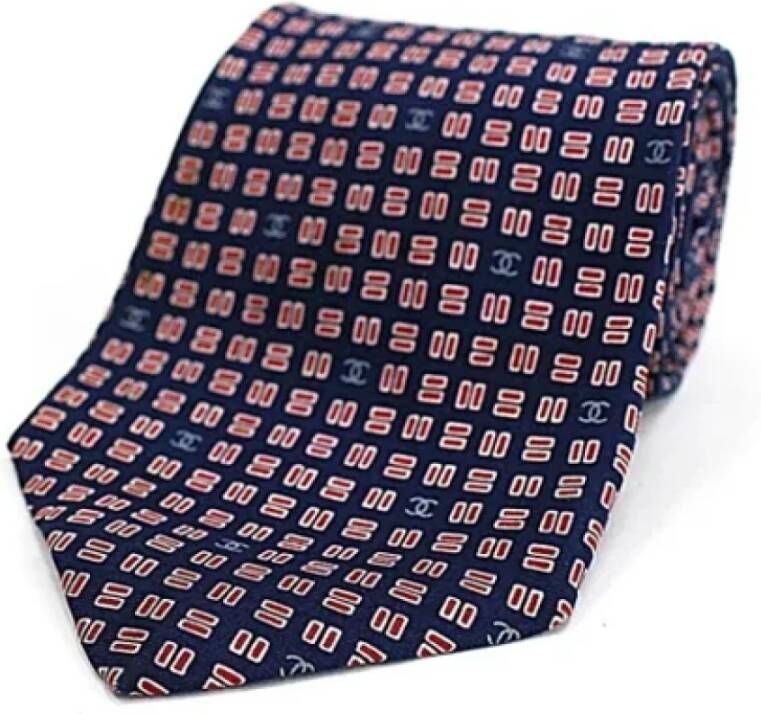 Chanel Vintage Pre-owned Silk home-office Blauw Heren