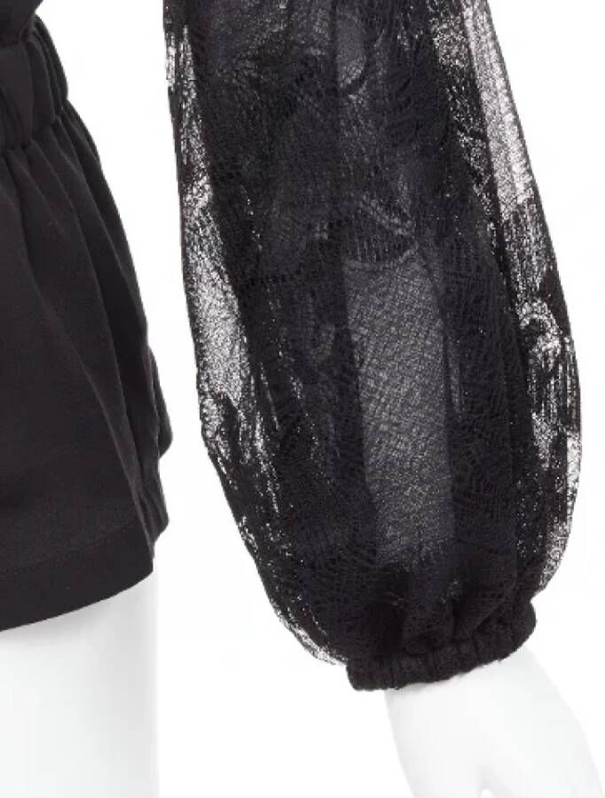 Chanel Vintage Pre-owned Silk outerwear Zwart Dames