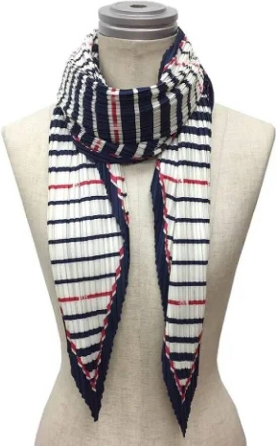 Chanel Vintage Pre-owned Silk scarves Blauw Dames