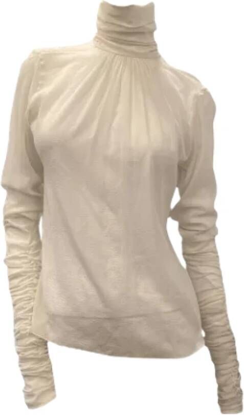 Chanel Vintage Pre-owned Silk tops White Dames