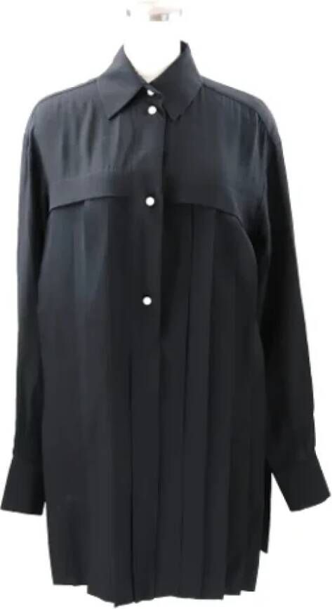 Chanel Vintage Pre-owned Silk tops Zwart Dames