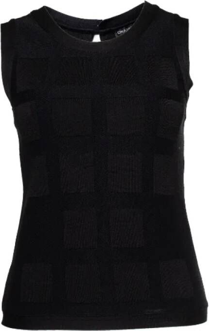 Chanel Vintage Pre-owned Silk tops Zwart Dames