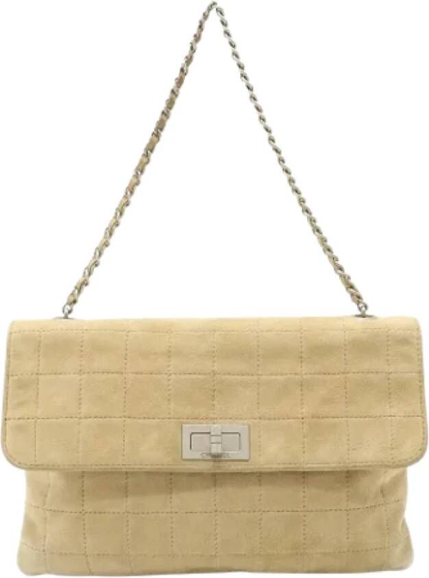 Chanel Vintage Pre-owned Suede chanel-bags Beige Dames