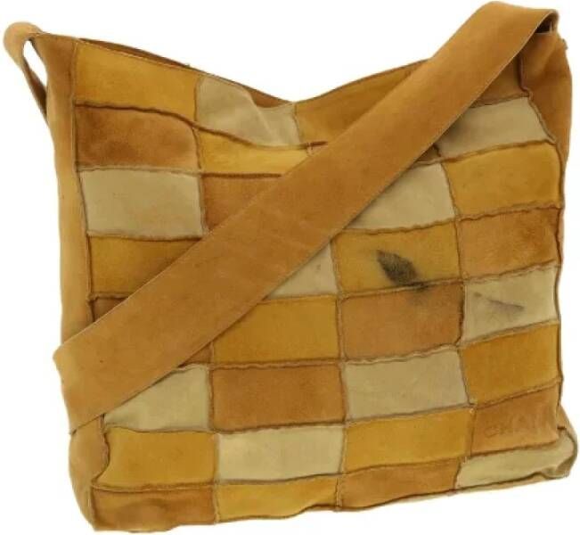 Chanel Vintage Pre-owned Suede chanel-bags Beige Dames