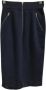 Chanel Vintage Pre-owned Wool bottoms Blauw Dames - Thumbnail 1
