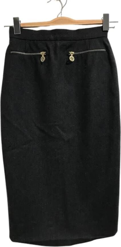 Chanel Vintage Pre-owned Wool bottoms Grijs Dames
