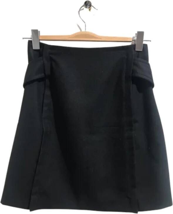 Chanel Vintage Pre-owned Wool bottoms Zwart Dames