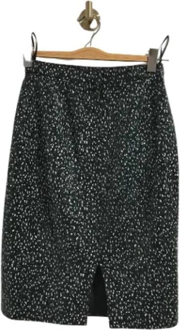 Chanel Vintage Pre-owned Wool bottoms Zwart Dames