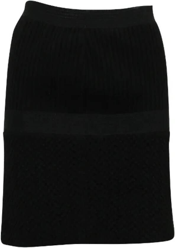 Chanel Vintage Pre-owned Wool bottoms Zwart Dames