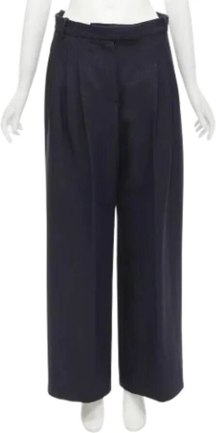 Chanel Vintage Pre-owned Wool bottoms Zwart Dames