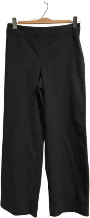 Chanel Vintage Pre-owned Wool bottoms Zwart Dames