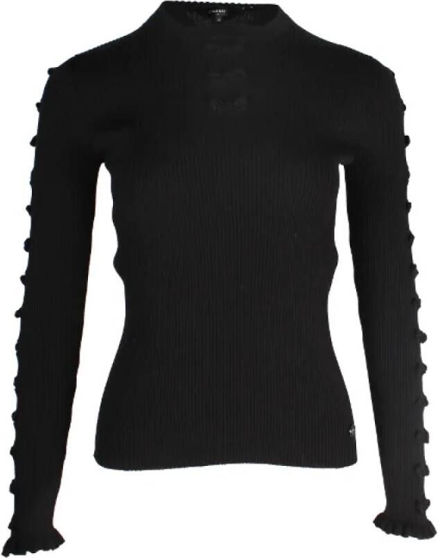Chanel Vintage Pre-owned Wool outerwear Zwart Dames