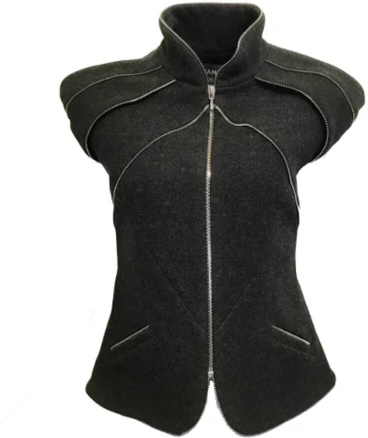 Chanel Vintage Pre-owned Wool tops Grijs Dames
