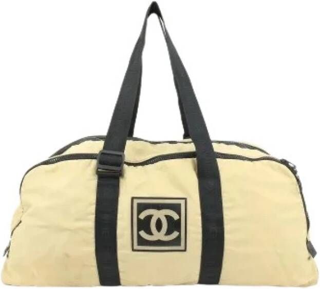 Chanel Vintage Schoudertas Beige Dames