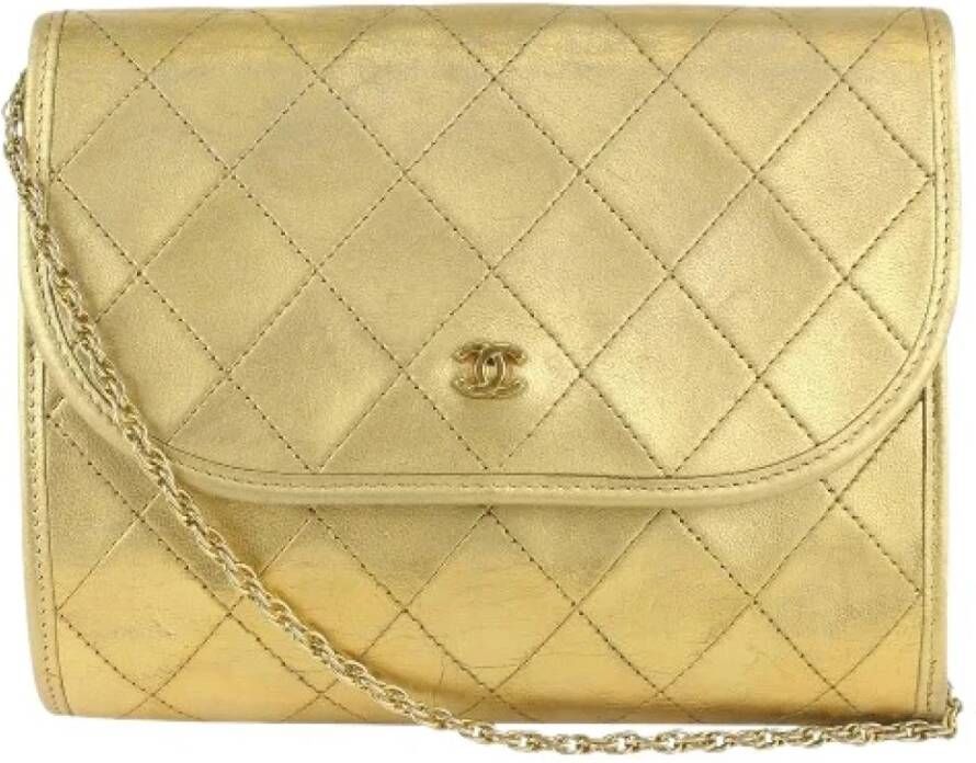 Chanel Vintage Schoudertas Yellow Dames