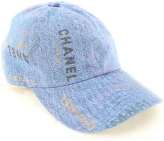 Chanel Vintage Tweedehands accessoire Blauw Dames