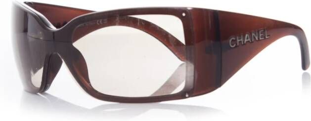 Chanel Vintage Tweedehands accessoire Bruin Dames