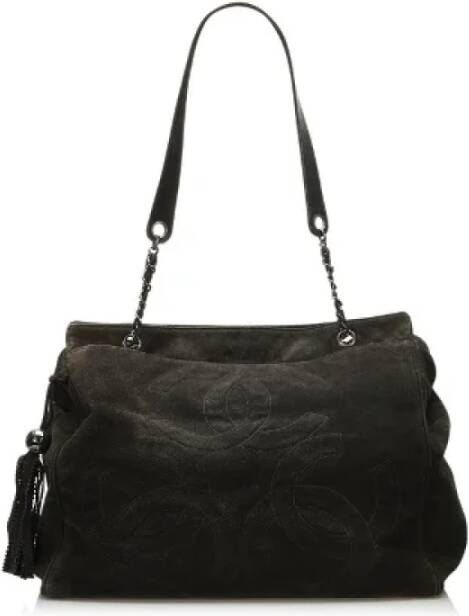 Chanel Vintage Tweedehands BlackChanel Tripleled CC Tote Zwart Dames