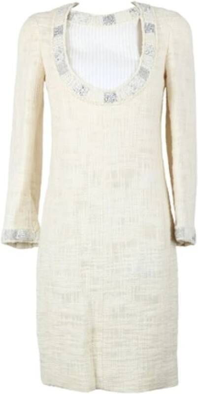 Chanel Vintage Tweedehands Dres Wit Dames