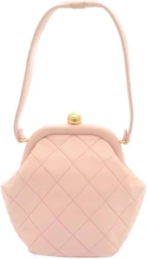 Chanel Vintage Tweedehands handtas Roze Dames