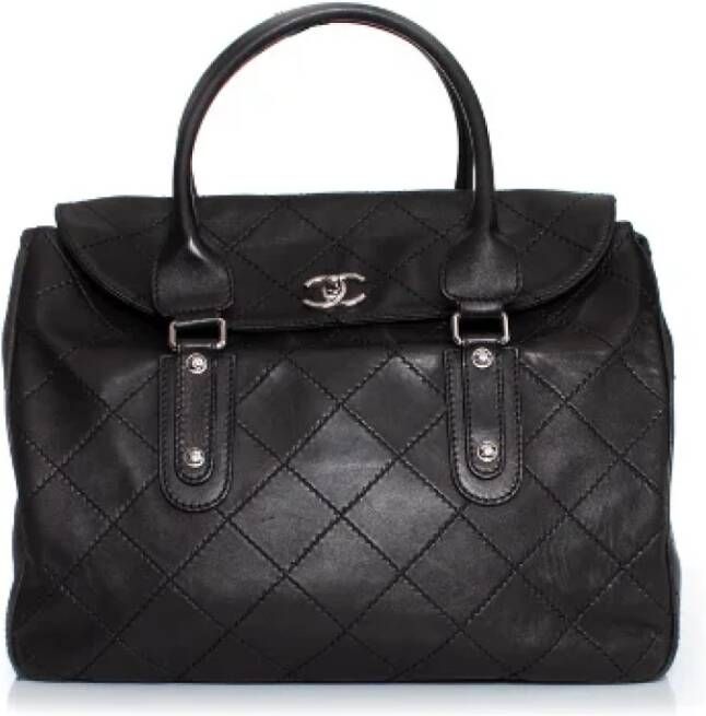 Chanel Vintage Tweedehands handtas Zwart Dames