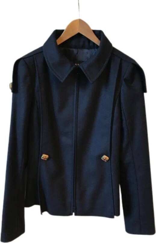 Chanel Vintage Tweedehands jas Blauw Dames