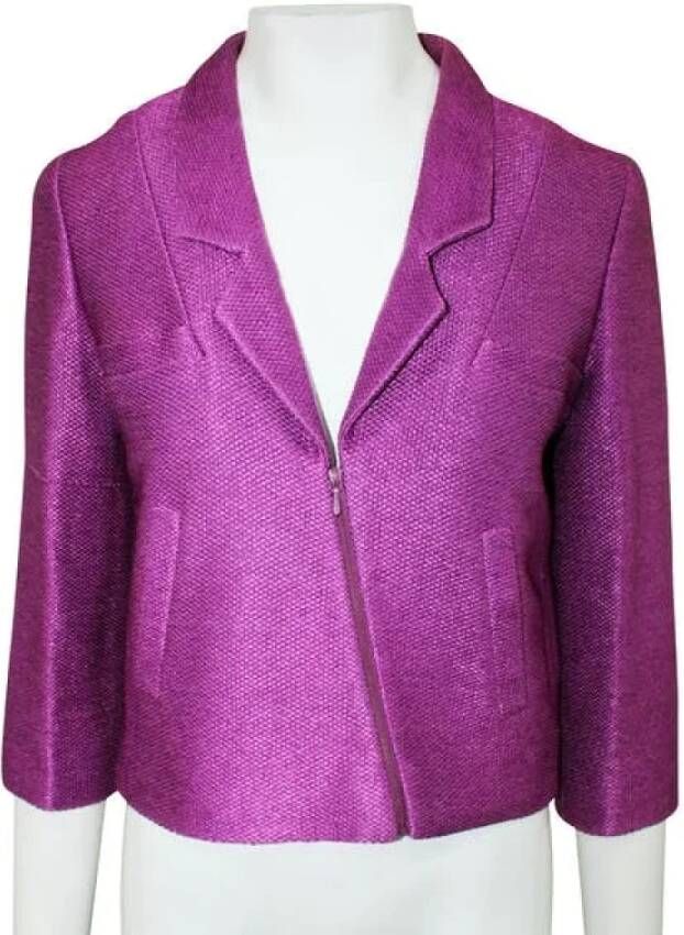 Chanel Vintage Tweedehands jas Roze Dames